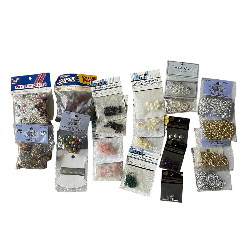 NWT Assorted Jewelry Beads Multi-Pack - Mixed Colors and Styles Collection